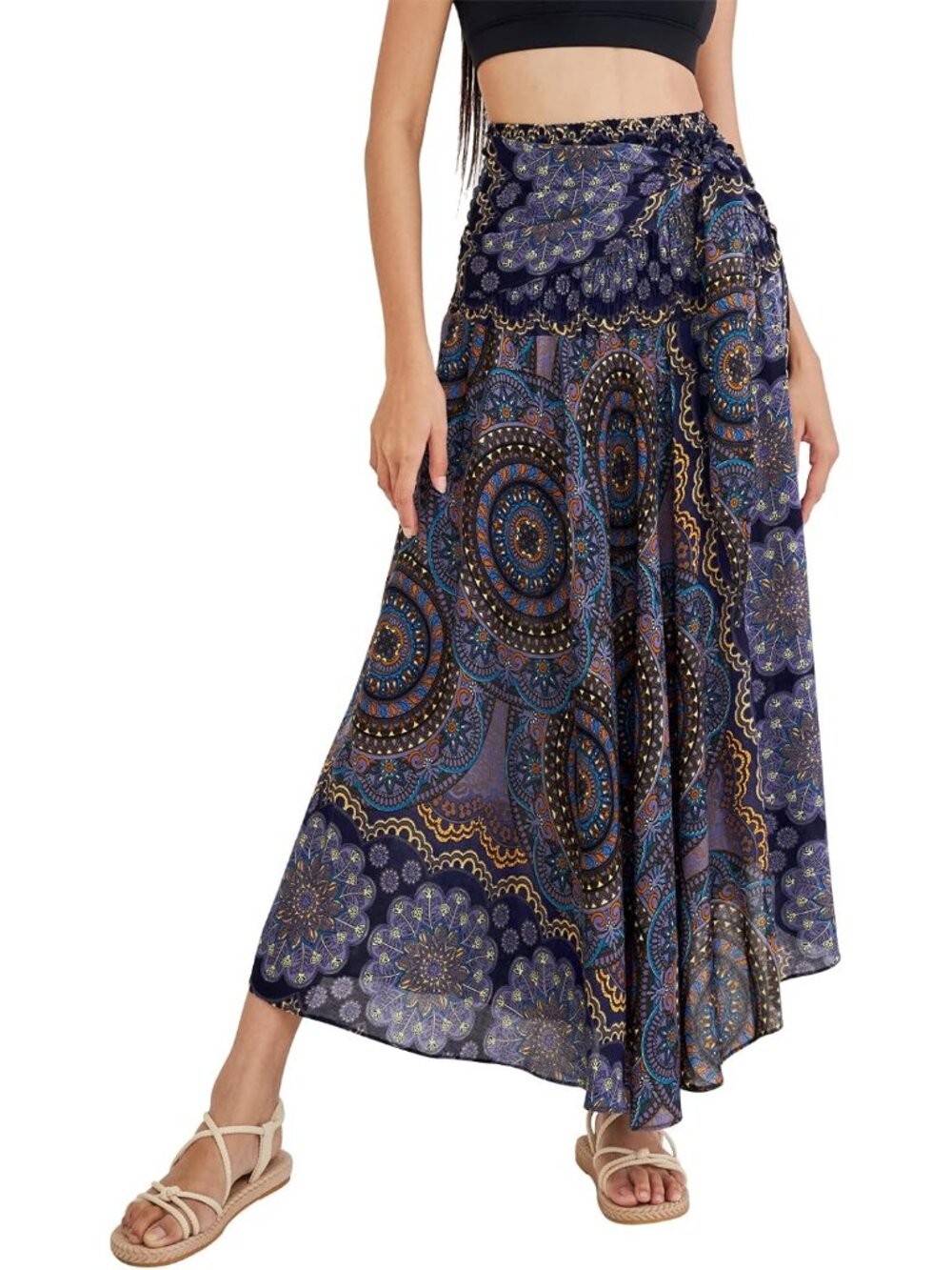 Long Boho Skirts for Women - Bohemian Hippie Maxi Summer Skirt